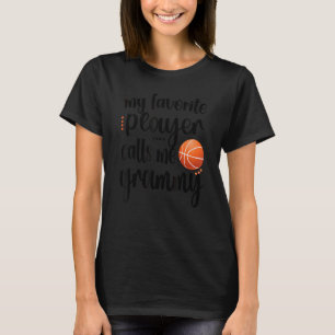 Camiseta Mi jugador favorito de baloncesto me llama Grammy
