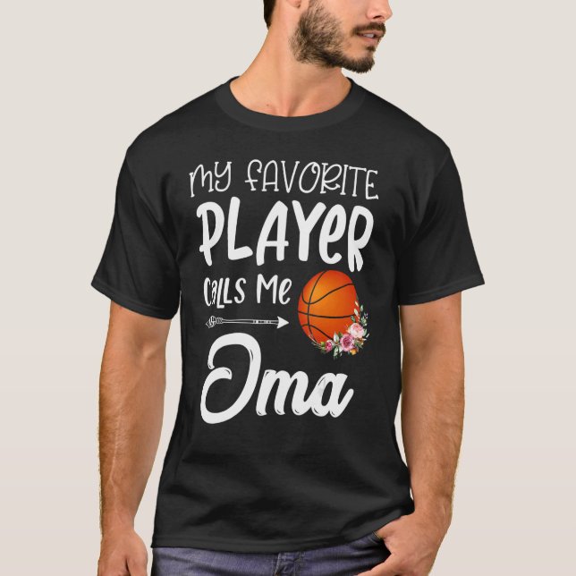 Camiseta Mi jugador favorito de baloncesto me llama mamá (Anverso)