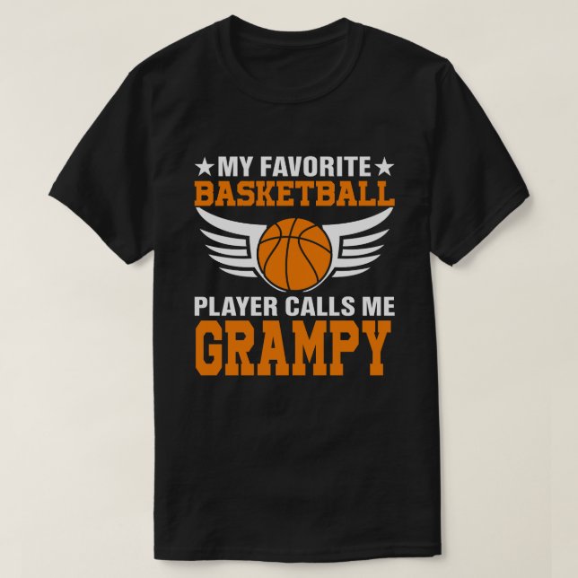 Camiseta Mi jugador favorito de baloncesto me llama máscara (Diseño del anverso)