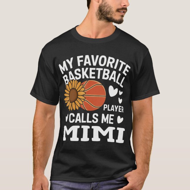 Camiseta Mi jugador favorito de baloncesto me llama Mimi (Anverso)