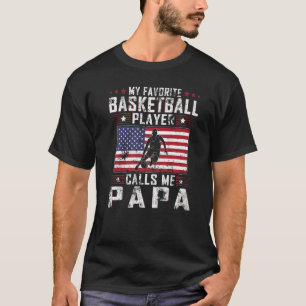 Camiseta Mi jugador favorito de baloncesto me llama papá F