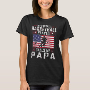 Camiseta Mi jugador favorito de baloncesto me llama papá F