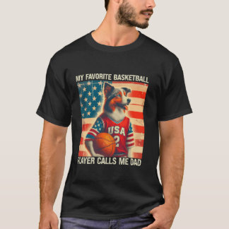 Camiseta Mi jugador favorito de baloncesto me llama papá pe