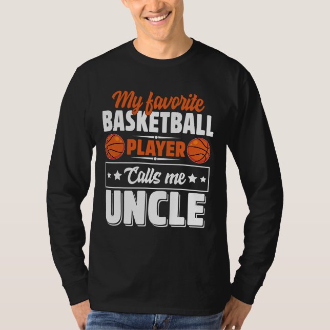 Camiseta Mi jugador favorito de baloncesto me llama tío Cut (Anverso)