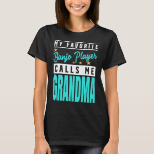 Camiseta Mi jugador favorito de banjo me llama abuela Banjo