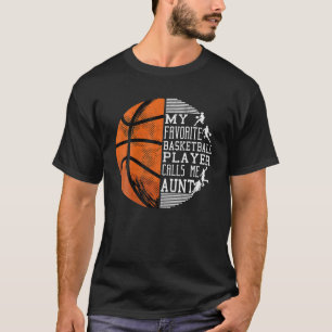 Camiseta Mi jugador favorito de básquetbol me llama tía