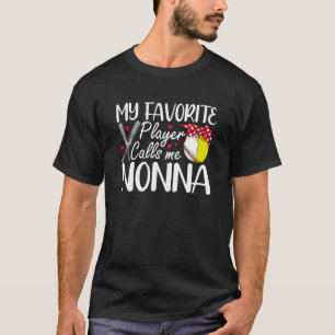 Camiseta Mi jugador favorito de béisbol de Softball me llam