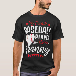 Camiseta Mi jugador favorito de béisbol me llama abuela
