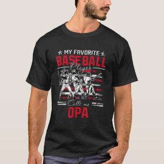 Camiseta Mi jugador favorito de béisbol me llama estadounid