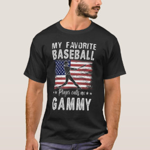 Camiseta Mi jugador favorito de béisbol me llama Gammy Amer