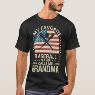 Camiseta Mi jugador favorito de béisbol me llama GRANDMA US