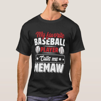 Camiseta Mi jugador favorito de béisbol me llama madre mema