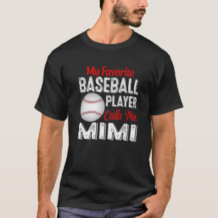 Camiseta Mi jugador favorito de béisbol me llama Mimi Retro