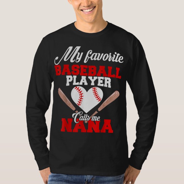 Camiseta Mi jugador favorito de béisbol me llama Nana Women (Anverso)