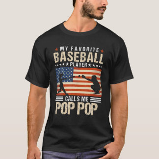 Camiseta Mi jugador favorito de béisbol me llama pop