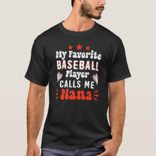 Camiseta Mi jugador favorito de béisbol me llama Tee Baseba