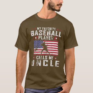 Camiseta Mi jugador favorito de béisbol me llama tío Fa