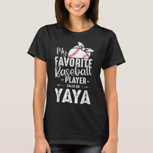 Camiseta Mi jugador favorito de béisbol me llama Yaya