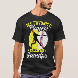 Camiseta Mi jugador favorito de béisbol softball me llama a