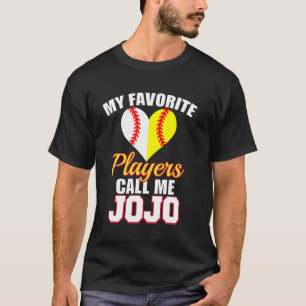 Camiseta Mi jugador favorito de béisbol sóftbol llámame Joj