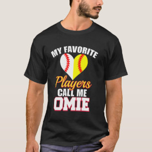 Camiseta Mi jugador favorito de béisbol sóftbol llámame Omi