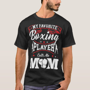 Camiseta Mi jugador favorito de boxeo me llama mamá