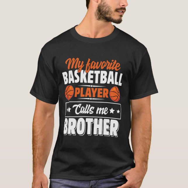 Camiseta Mi jugador favorito de Bysketbyll me llama Brother (Anverso)