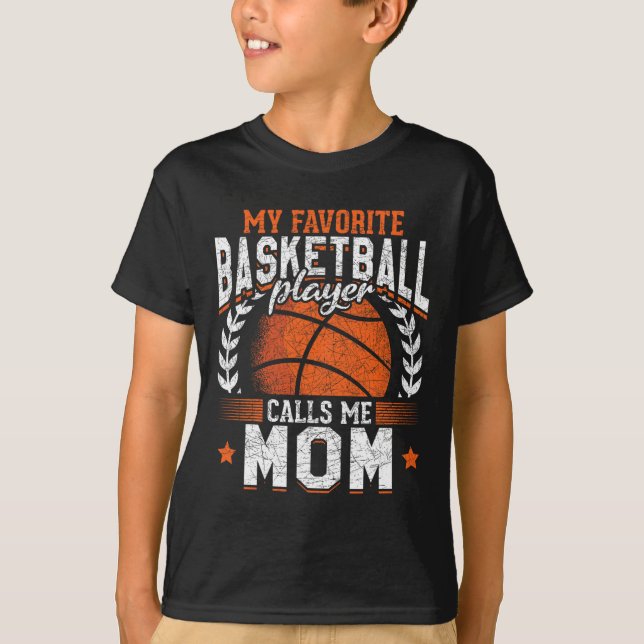 Camiseta Mi jugador favorito de Bysketbyll me llama Mom Bys (Anverso)