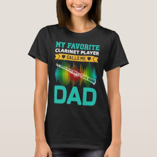 Camiseta Mi jugador favorito de Clarinet me llama papá padr