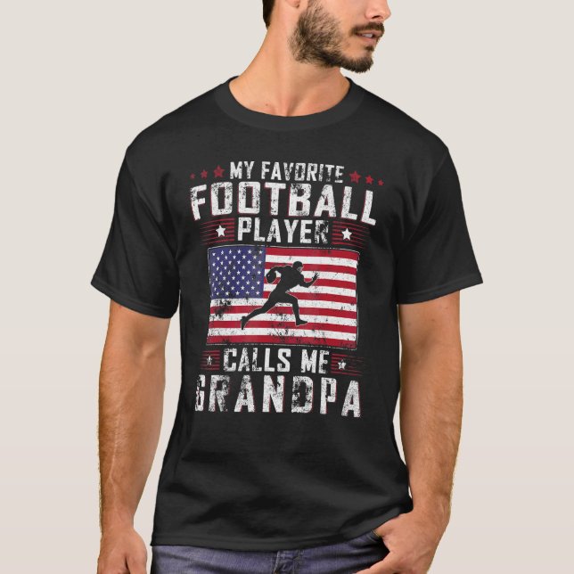 Camiseta Mi jugador favorito de fútbol me llama abuelo (Anverso)