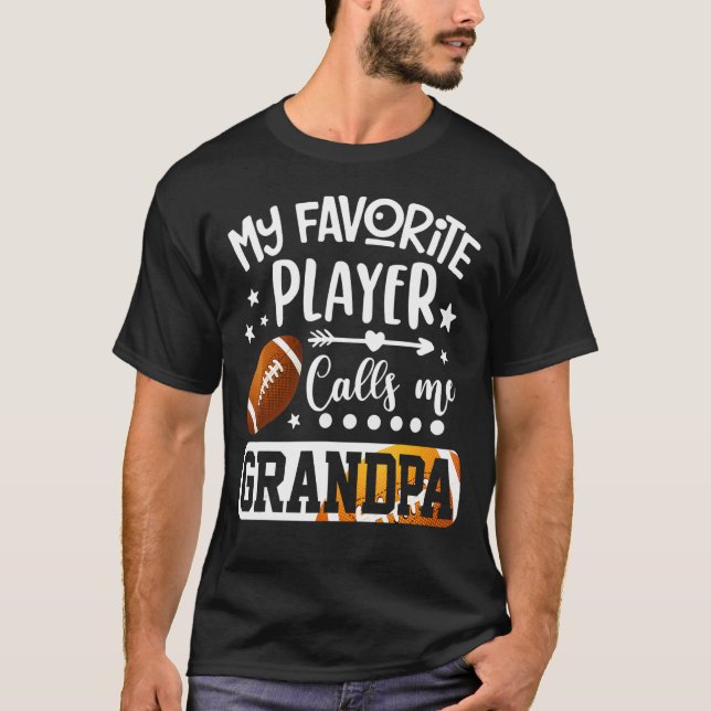 Camiseta Mi jugador favorito de fútbol me llama abuelo (Anverso)