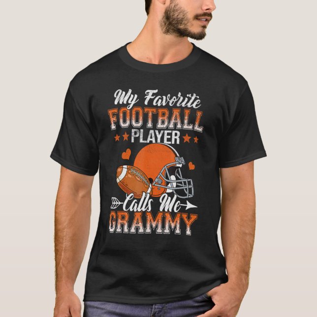 Camiseta Mi jugador favorito de fútbol me llama Grammy Cute (Anverso)