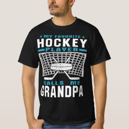 Camiseta Mi jugador favorito de hockey - Abuelo - Texto de