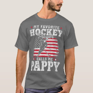 Camiseta Mi jugador favorito de hockey me llama padres papo