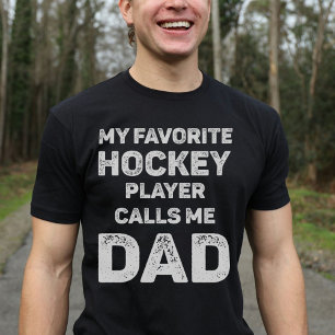 Camiseta Mi jugador favorito de hockey me llama papá