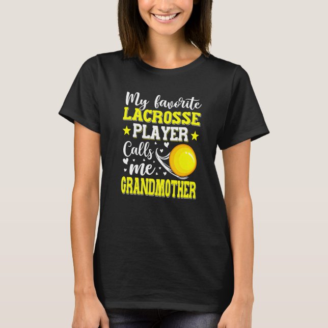 Camiseta Mi jugador favorito de Lacrosse me llama abuela M (Anverso)
