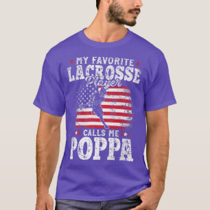 Camiseta Mi jugador favorito de Lacrosse me llama Poppa Pad
