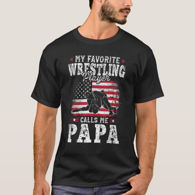 Camiseta Mi jugador favorito de lucha libre me llama padres (Anverso)