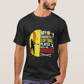 Camiseta Mi jugador favorito de Softball Grandpa Softball G