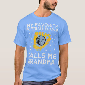 Camiseta Mi jugador favorito de Softball me llama Abuela Ba