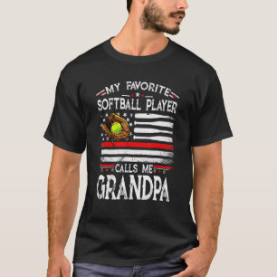Camiseta Mi jugador favorito de Softball me llama Abuelo Am