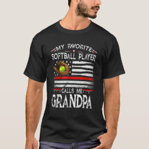 Camiseta Mi jugador favorito de Softball me llama Abuelo Am