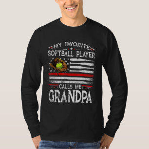 Camiseta Mi jugador favorito de Softball me llama Abuelo Am