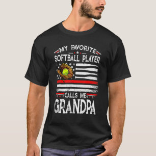 Camiseta Mi jugador favorito de Softball me llama Abuelo Am