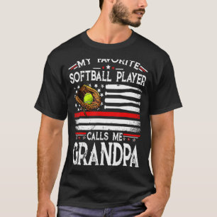 Camiseta Mi jugador favorito de Softball me llama Abuelo Am