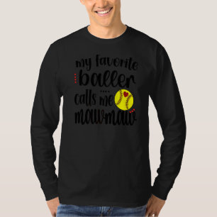 Camiseta Mi jugador favorito de Softball me llama abuelo de