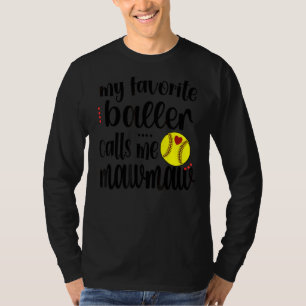 Camiseta Mi jugador favorito de Softball me llama abuelo de