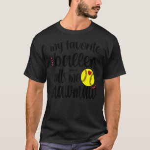 Camiseta Mi jugador favorito de Softball me llama abuelo de
