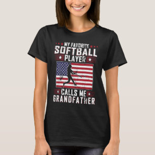 Camiseta Mi jugador favorito de Softball me llama abuelo F