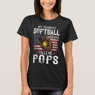 Camiseta Mi jugador favorito de Softball me llama americano